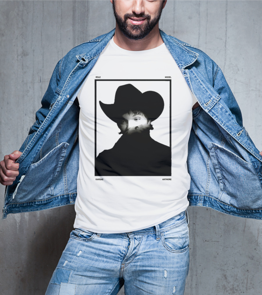 Role Model Anymore Kansas Cowboy Hat Boyfriend Fit Girls T-Shirt