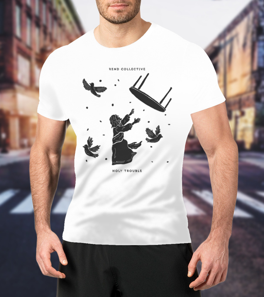 Rend Collective Holy Trouble Flying Table And Birds T-Shirt