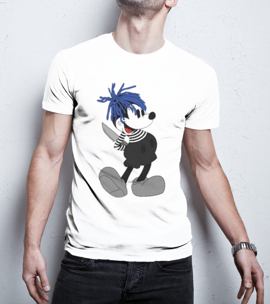 Revenge X Sad Knife Character With Blue Hair And Red Eyes T-Shirt