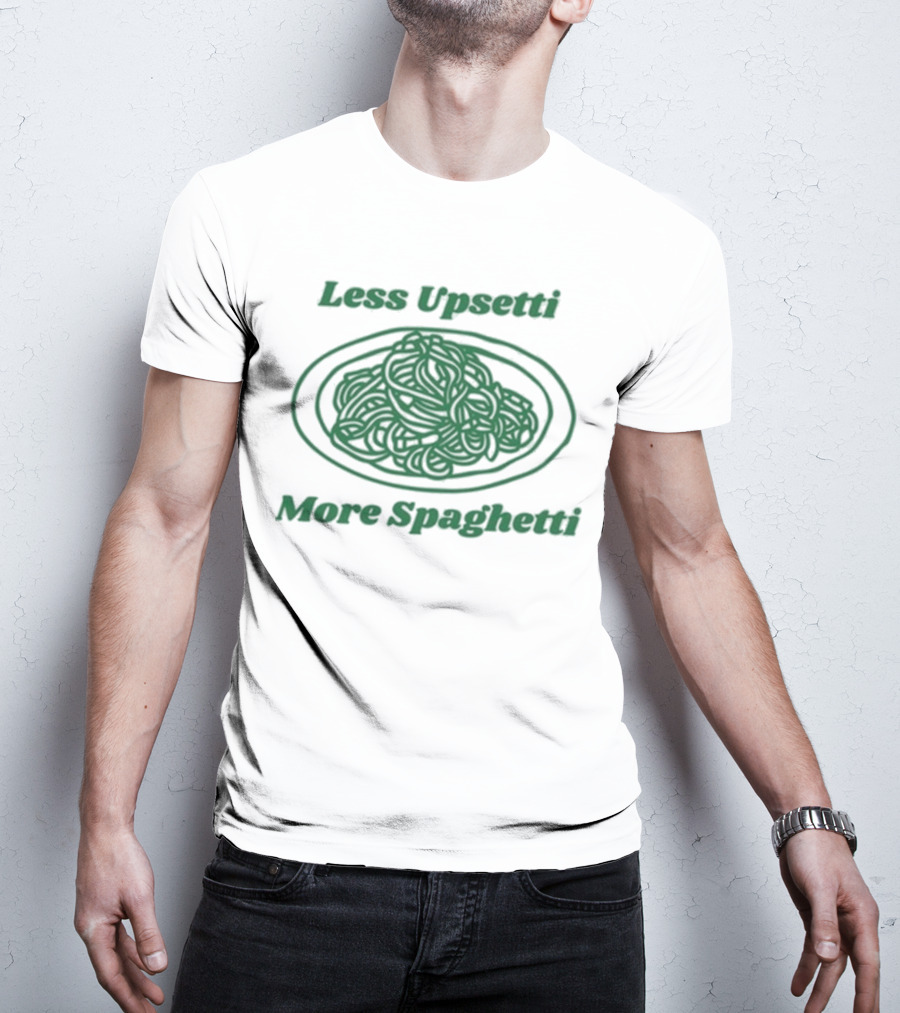 Quinny The Pooh Less Upsetti More Spaghetti Pasta Humor T-Shirt