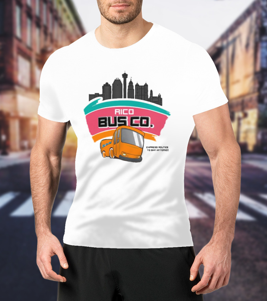 Rico Bus Co. Cypress Routes To San Antonio Skyline Bus Journey T-Shirt
