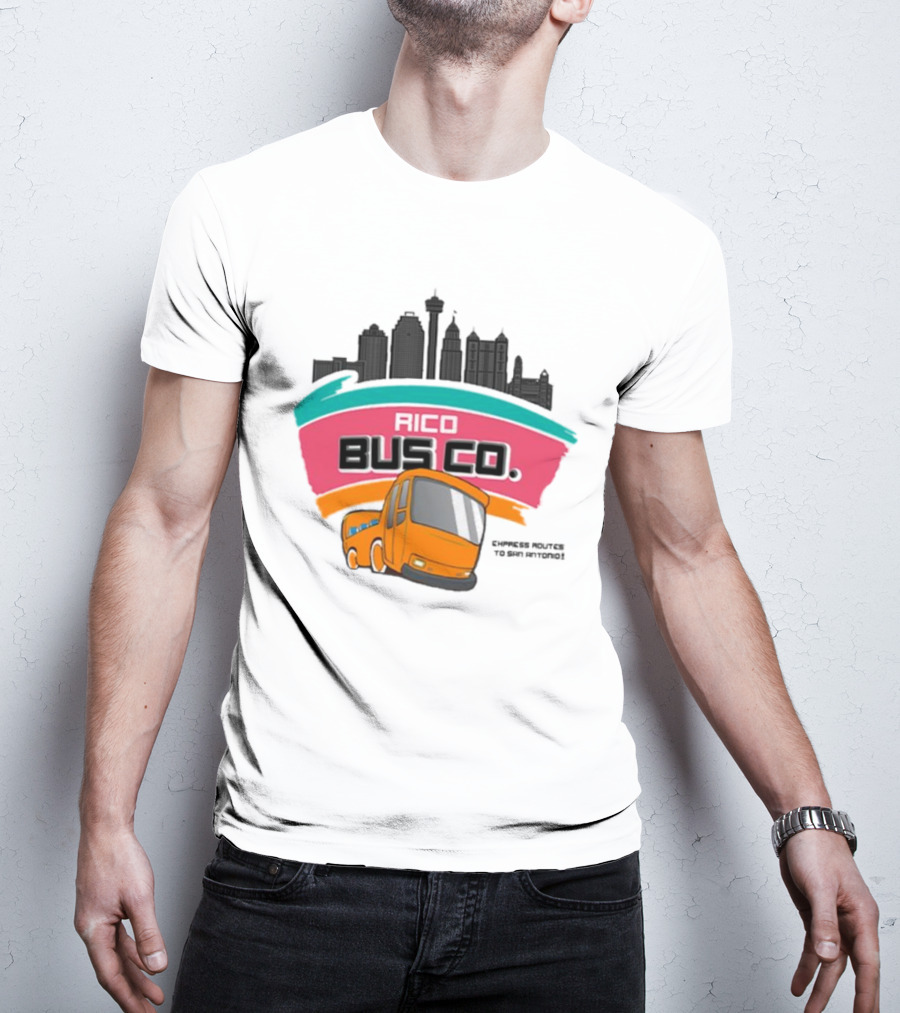 Rico Bus Co. Cypress Routes To San Antonio Skyline Bus Journey T-Shirt