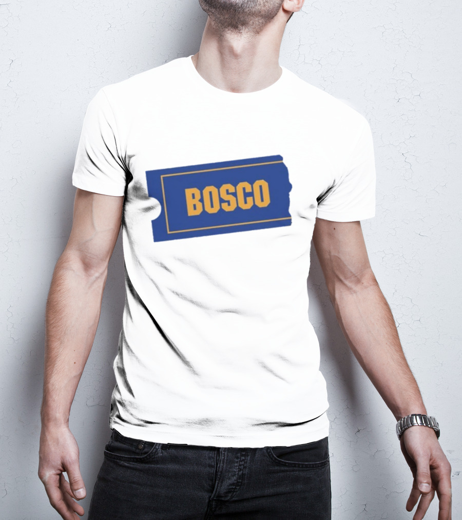 Ryder Roll Bosco Vintage Blue With Yellow Bold Ticket Style T-Shirt