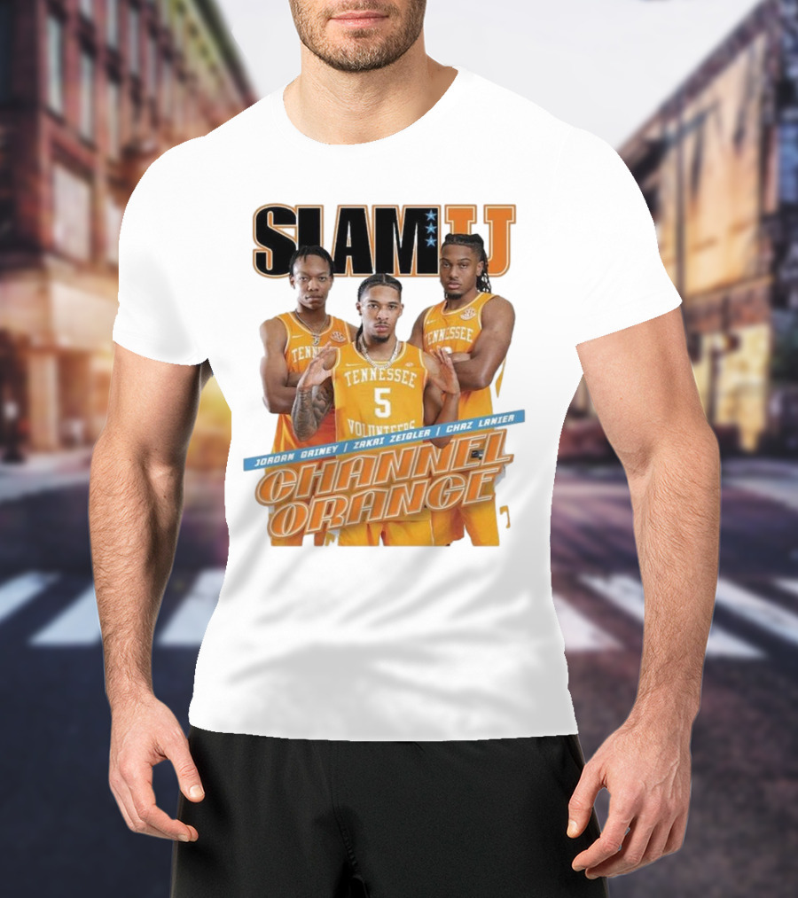 SLAMU Tennessee Volunteers Jordan Gainey Zakai Zeigler Chaz Lanier Channel Orange T-Shirt