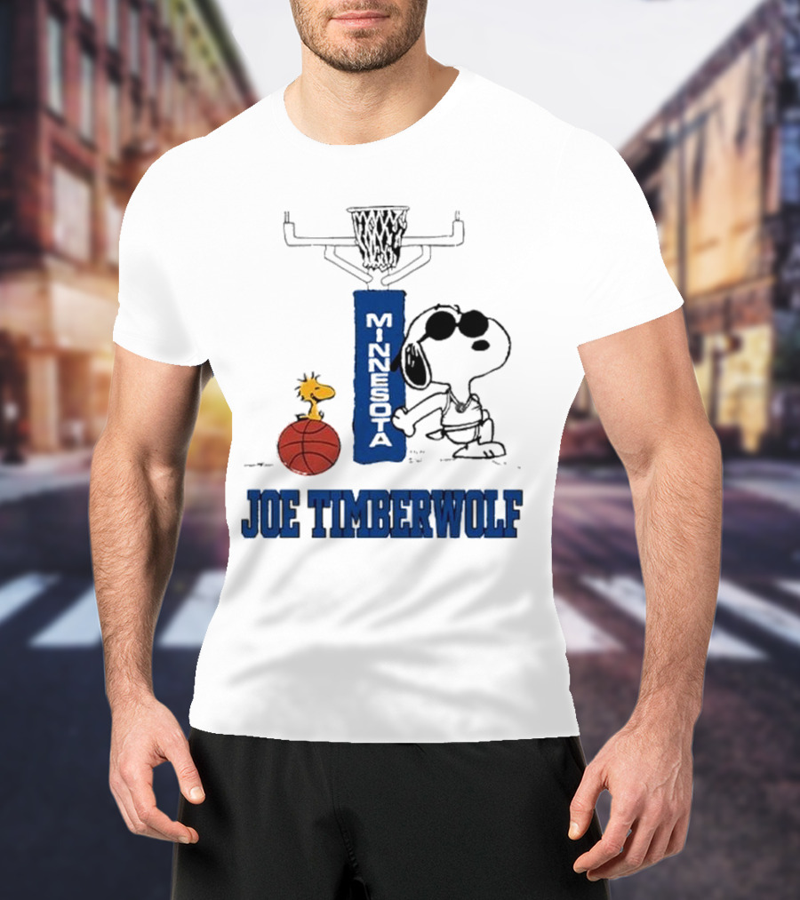 Snoopy Joe Cool Minnesota Timberwolf Basketball T-Shirt