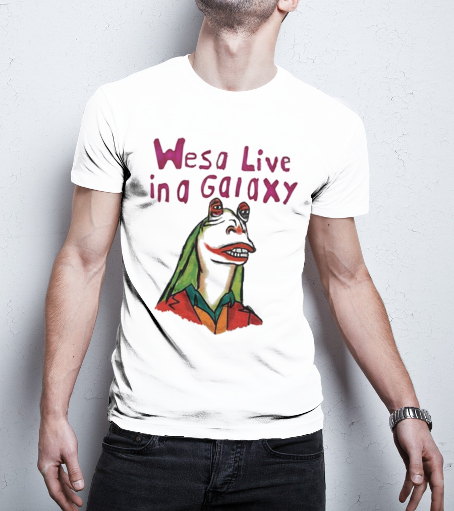 Wesa Live In A Galaxy Alien Cartoon Style T-Shirt