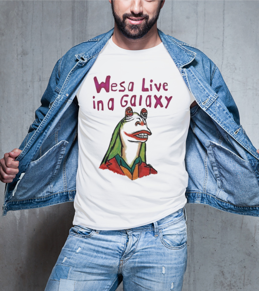 Wesa Live In A Galaxy Alien Cartoon Style T-Shirt