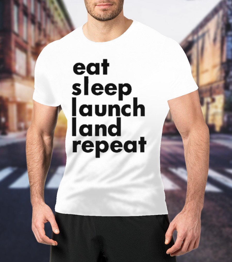 Space Chick Jen Eat Sleep Laugh Repeat T-Shirt