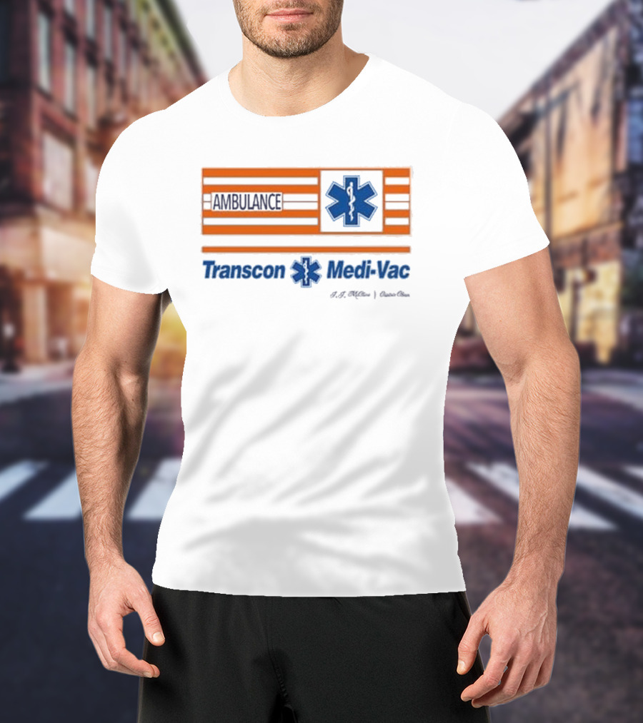 Transcon Medi-Vac Ambulance Cannonball Run E.M.T. Paramedic T-Shirt