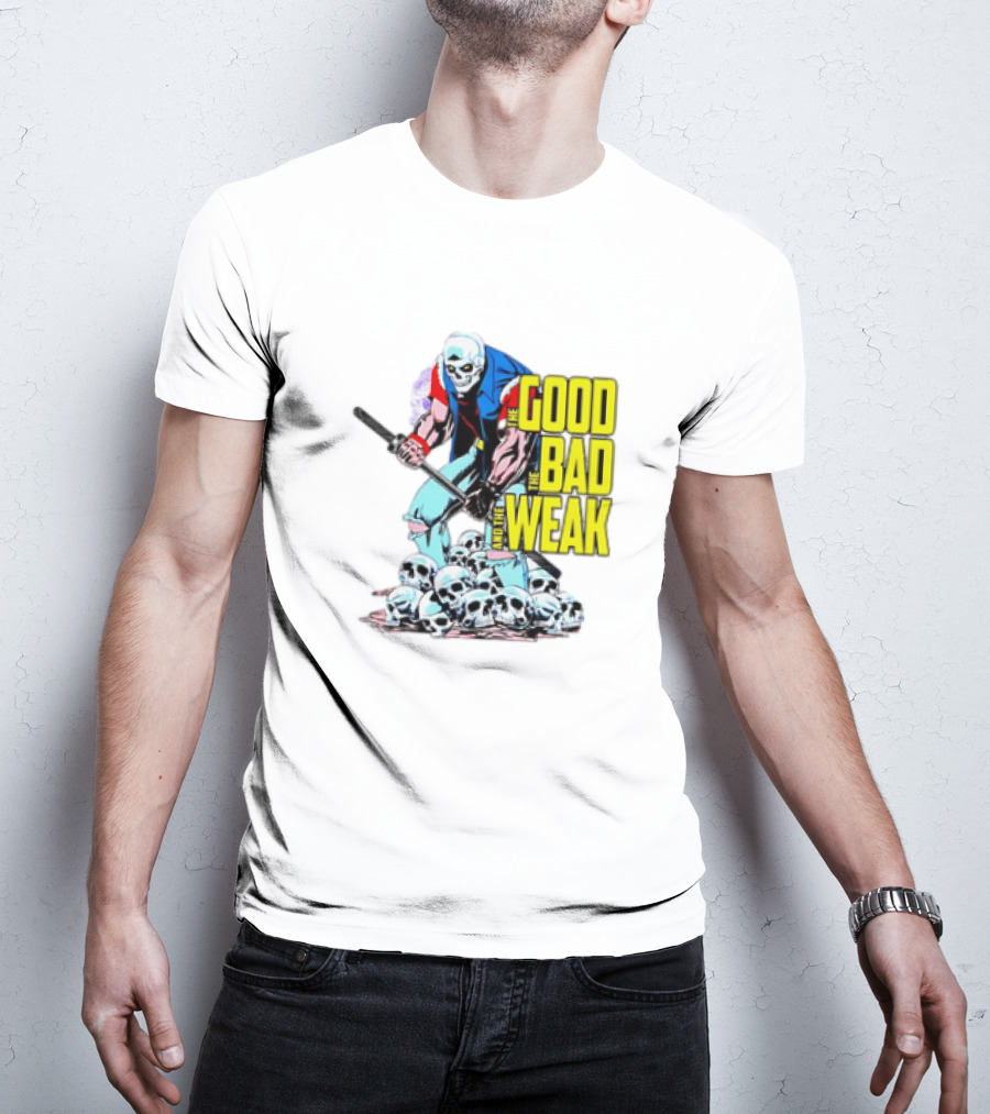 The Good The Bad And The Weak Skeleton Warrior With Skulls T-Shirt