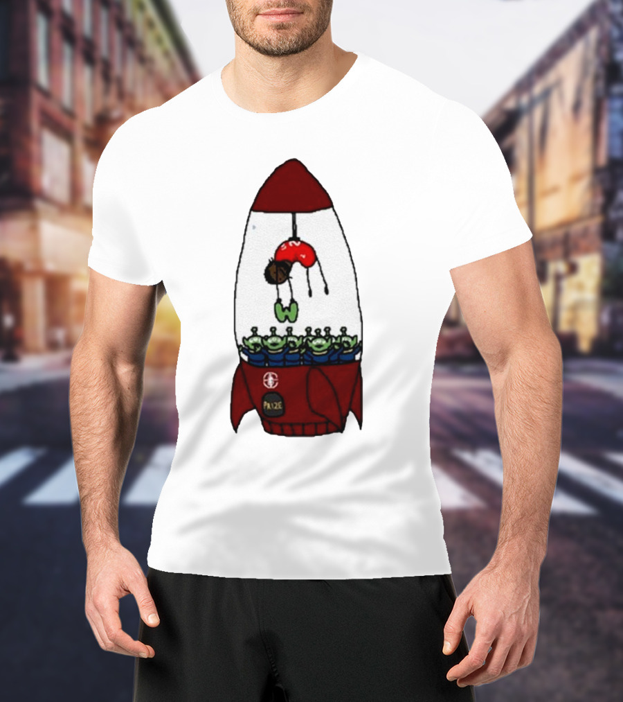 Kawhi Leonard Claw Dunk Rocket And Aliens Clippers T-Shirt