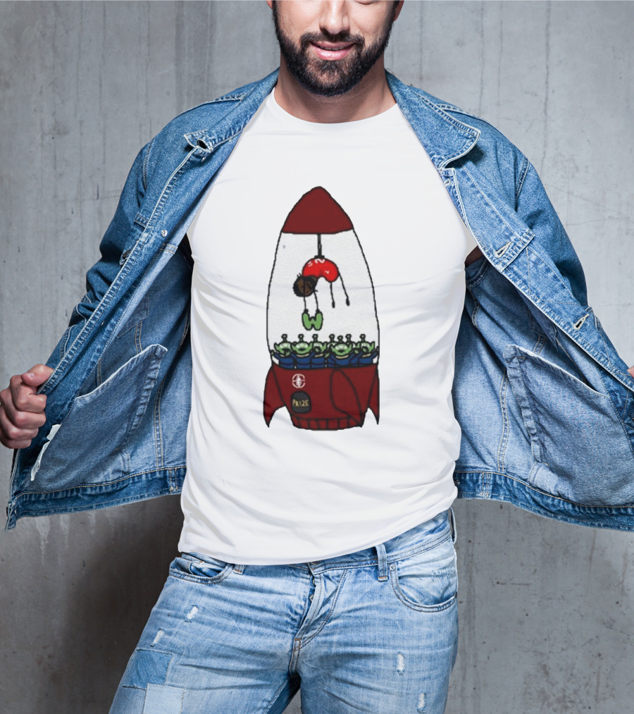 Kawhi Leonard Claw Dunk Rocket And Aliens Clippers T-Shirt