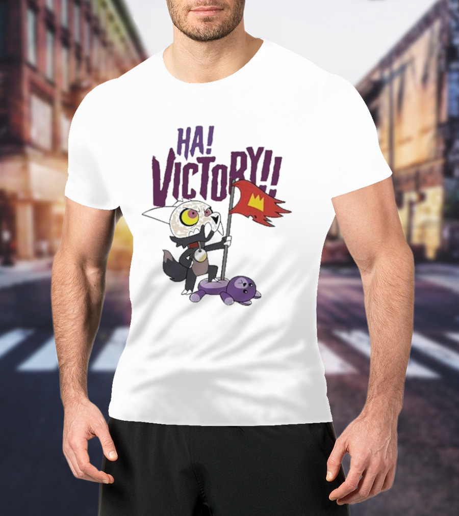The Owl House Ha Victory King Character And Plush Toy Scene T-Shirt