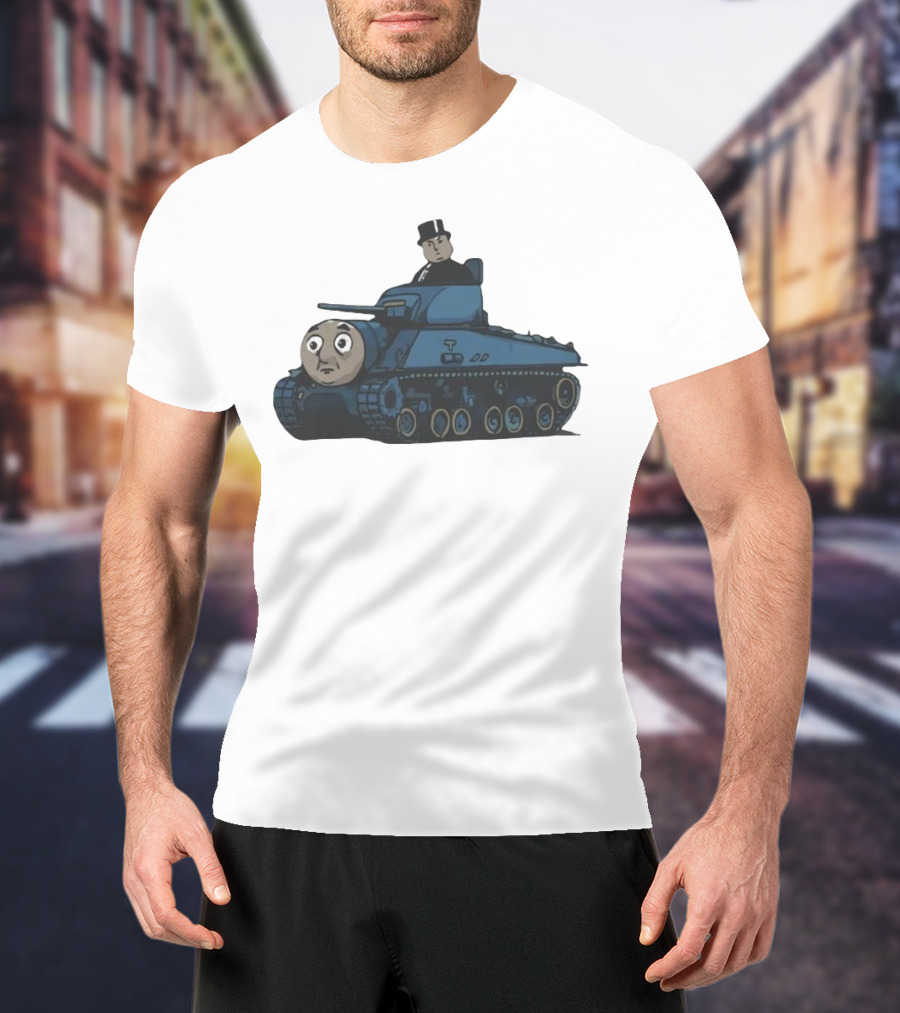 Thomas The Tank Engine And Sir Topham Hatt Tank Fusion Funny T-Shirt