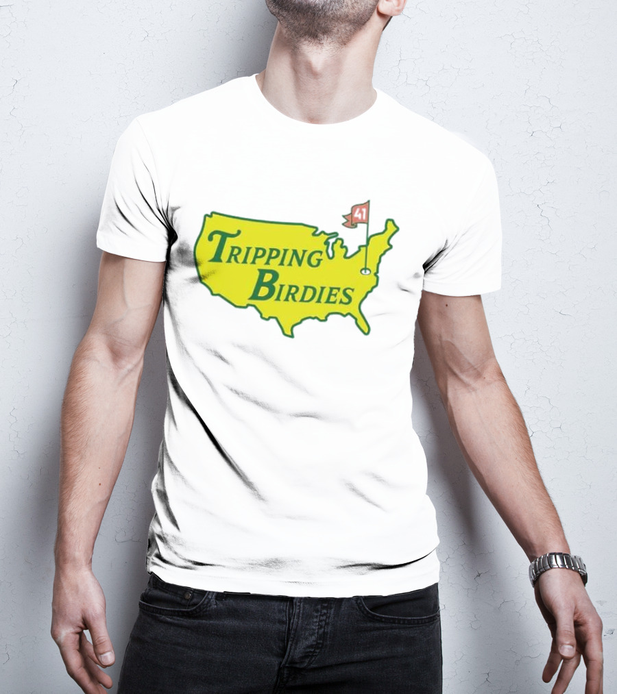 Tripping Birdies USA Map Masters Golf Flag 41 T-Shirt