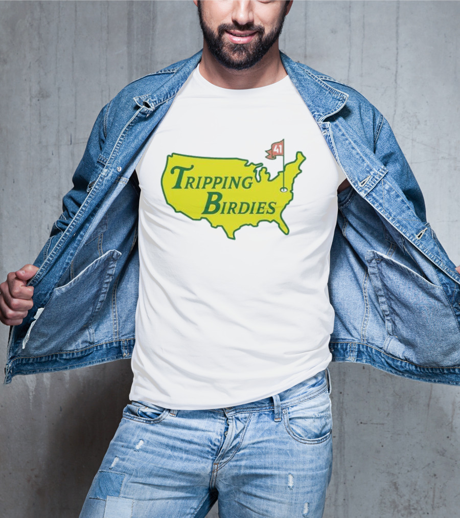 Tripping Birdies USA Map Masters Golf Flag 41 T-Shirt