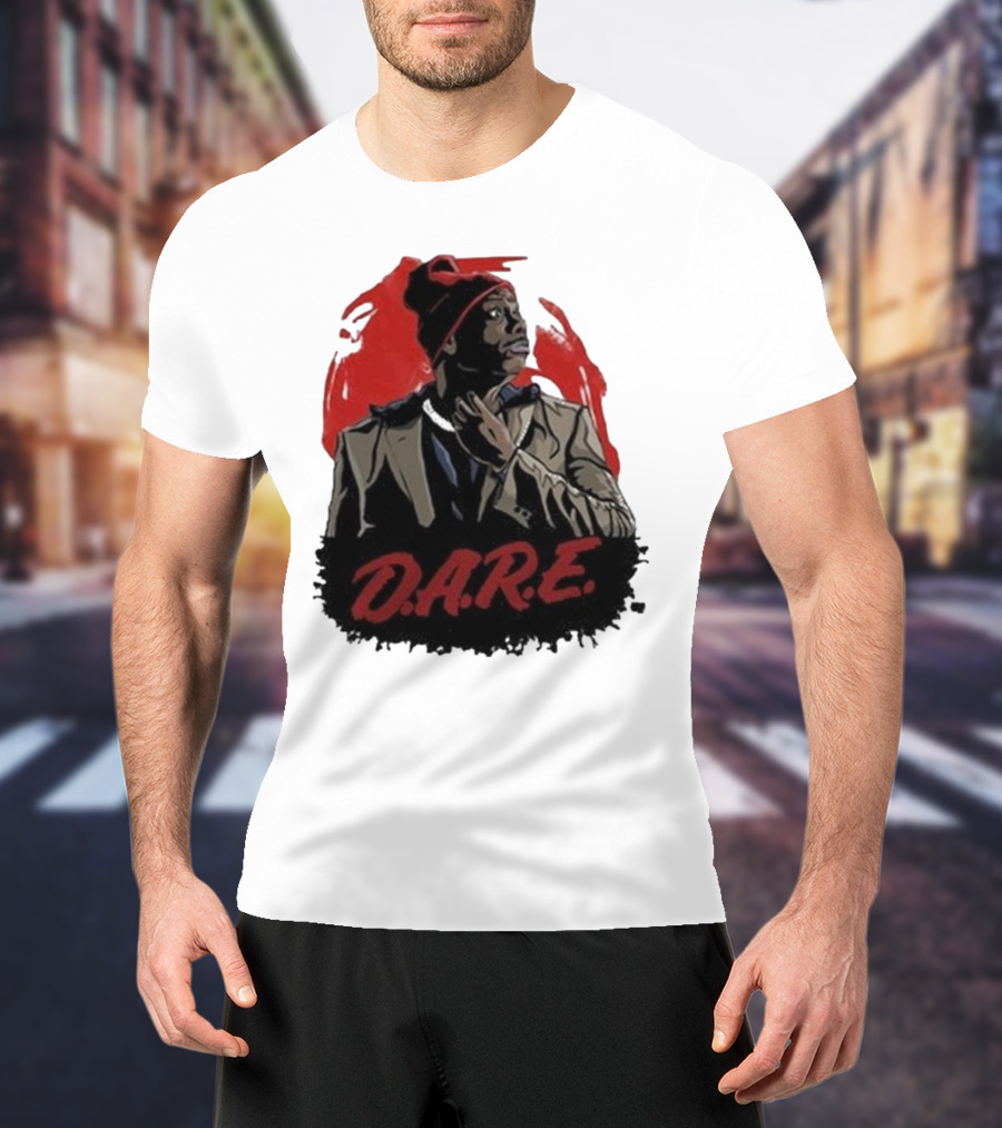 Tyrone D.A.R.E. Red Jacket Beanie Mock Hilarious Character Style T-Shirt