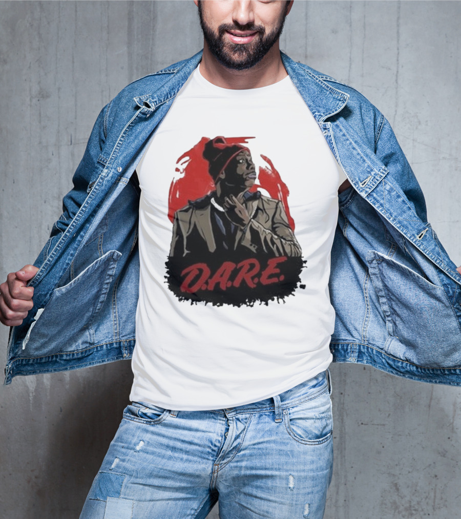 Tyrone D.A.R.E. Red Jacket Beanie Mock Hilarious Character Style T-Shirt
