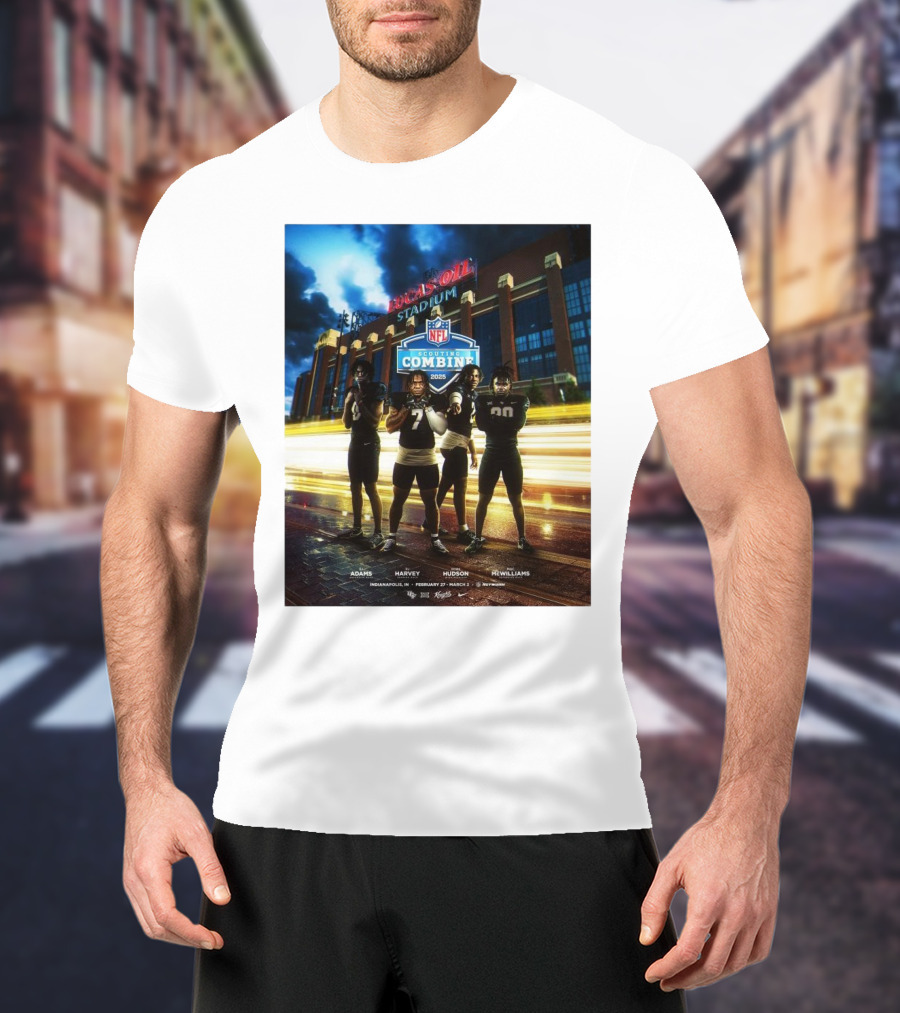 Lucas Oil Stadium NFL Scouting Combine 2025 UCF Adams Harvey Hudson McWilliams Indianapolis T-Shirt