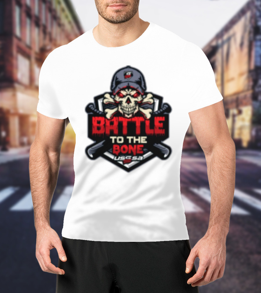 Battle To The Bone USSSA Skull And Crossbones March 21-23 2025 T-Shirt