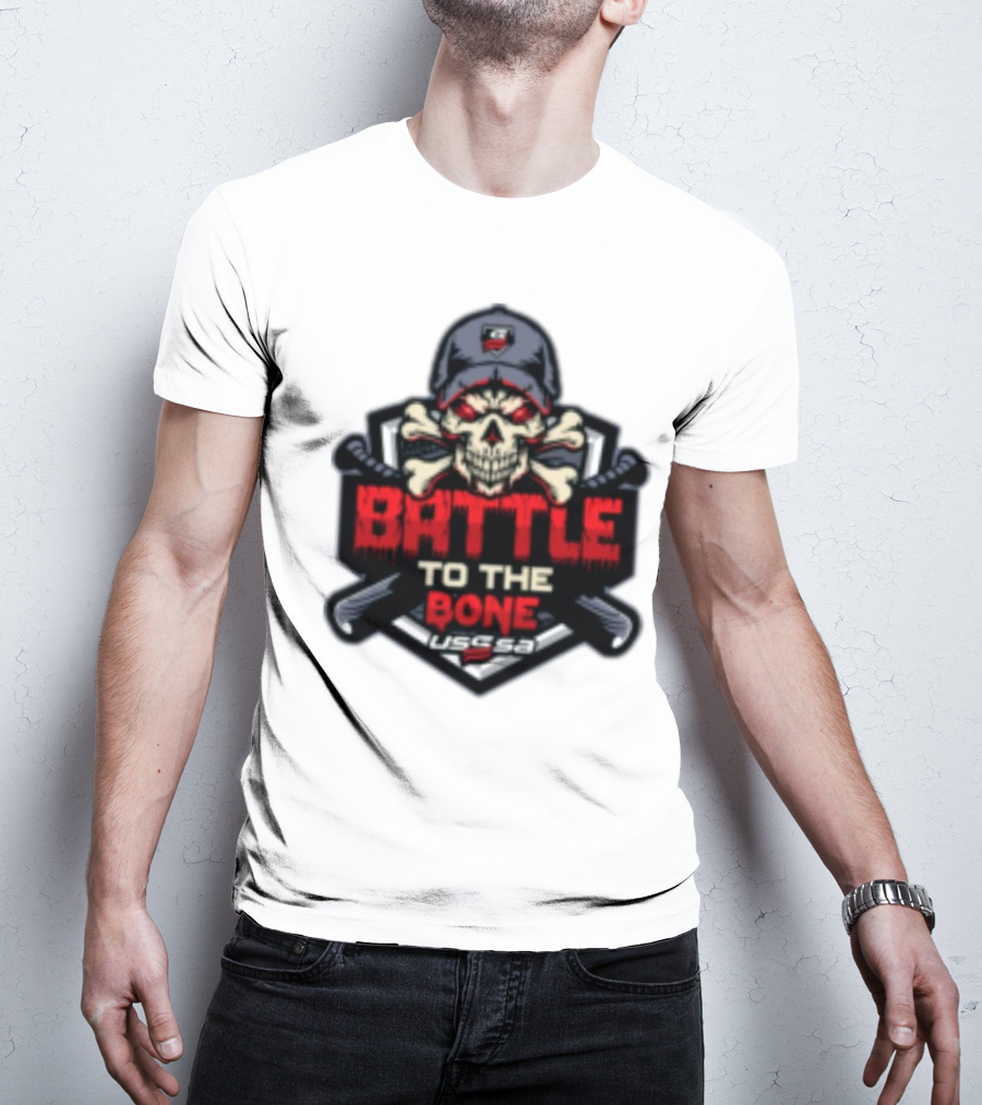 Battle To The Bone USSSA Skull And Crossbones March 21-23 2025 T-Shirt