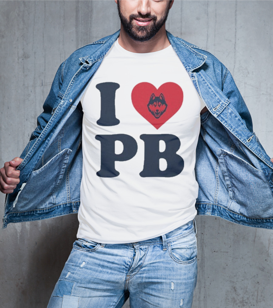 UConn I Heart Huskies Paige Bueckers PB T-Shirt