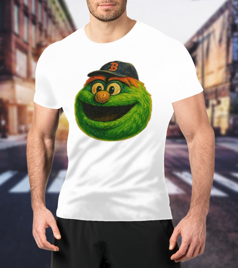 Wally The Green Monster Boston Red Sox Iconic Logo T-Shirt