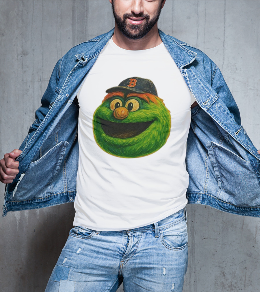 Wally The Green Monster Boston Red Sox Iconic Logo T-Shirt
