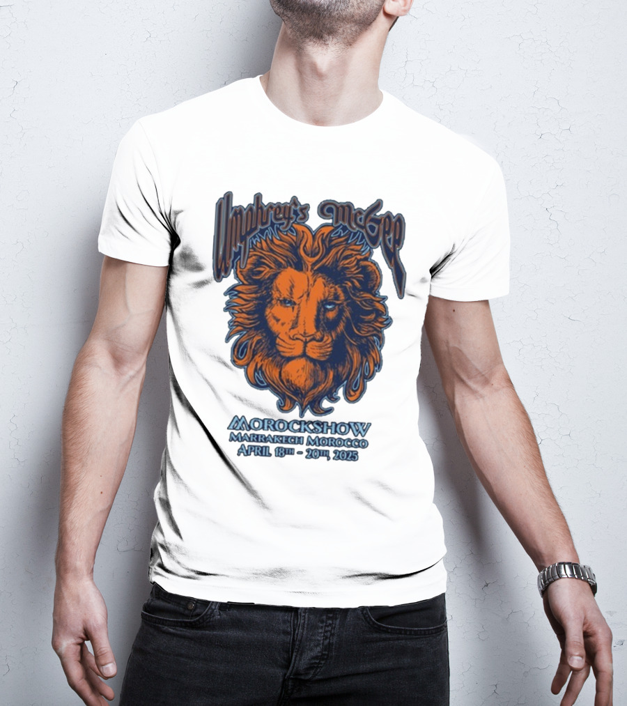 Umphrey’s McGee Morockshow Marrakech Morocco April 18th-20th 2025 Lion Art T-Shirt