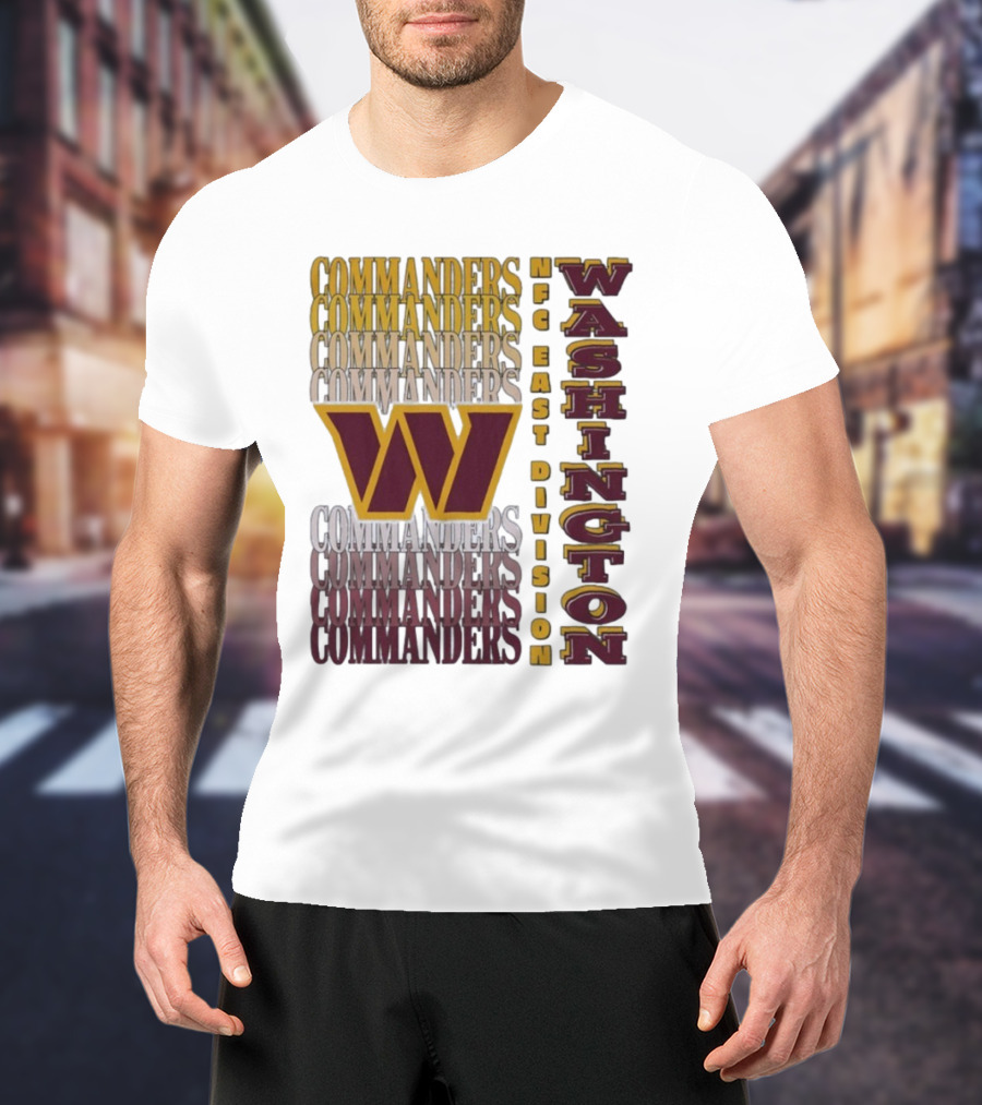 Washington Commanders NFC East Division W Logo Football Team T-Shirt
