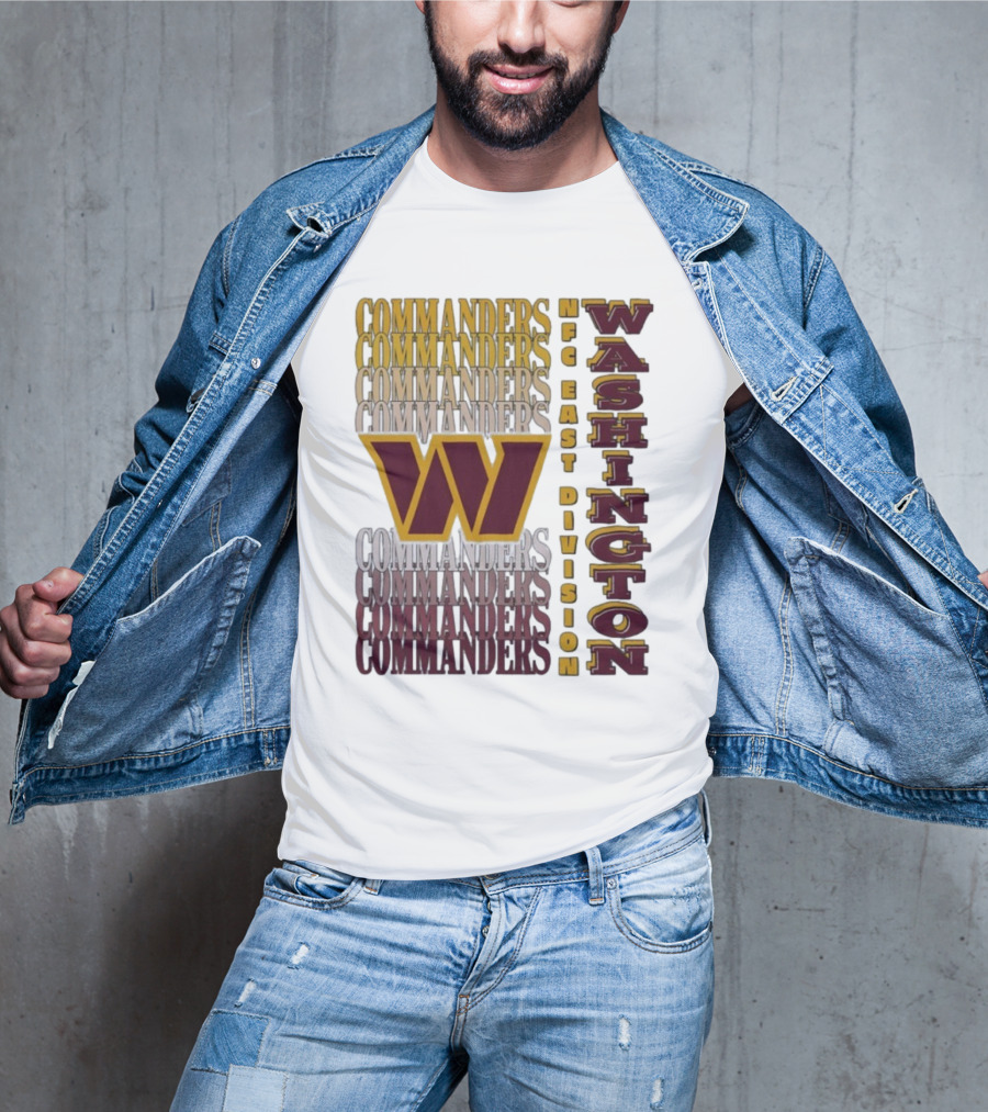 Washington Commanders NFC East Division W Logo Football Team T-Shirt