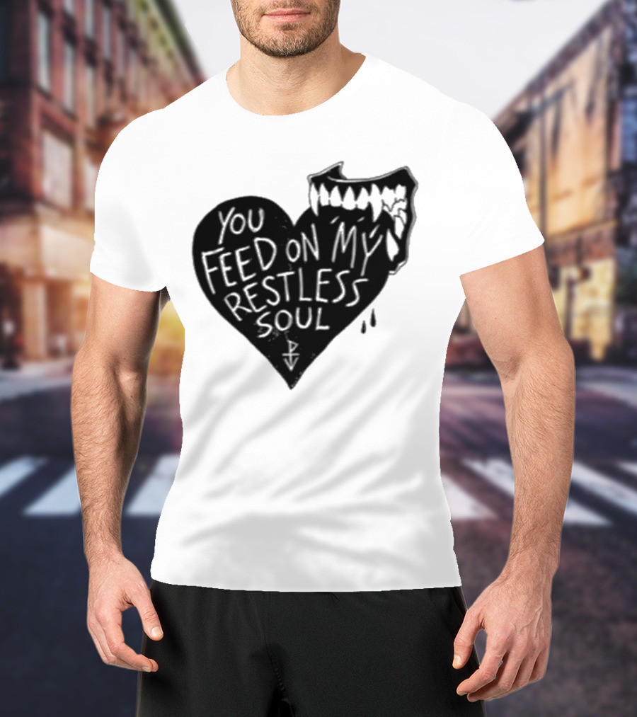 You Feed On My Restless Soul Aggressive Creature Burst Out Horror Theme T-Shirt