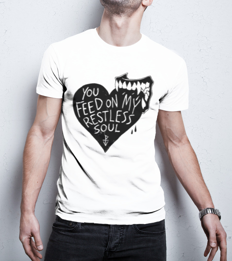 You Feed On My Restless Soul Aggressive Creature Burst Out Horror Theme T-Shirt