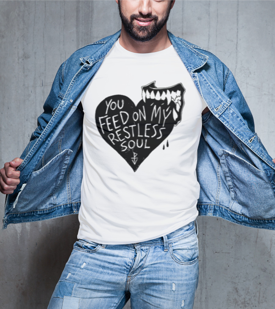 You Feed On My Restless Soul Aggressive Creature Burst Out Horror Theme T-Shirt