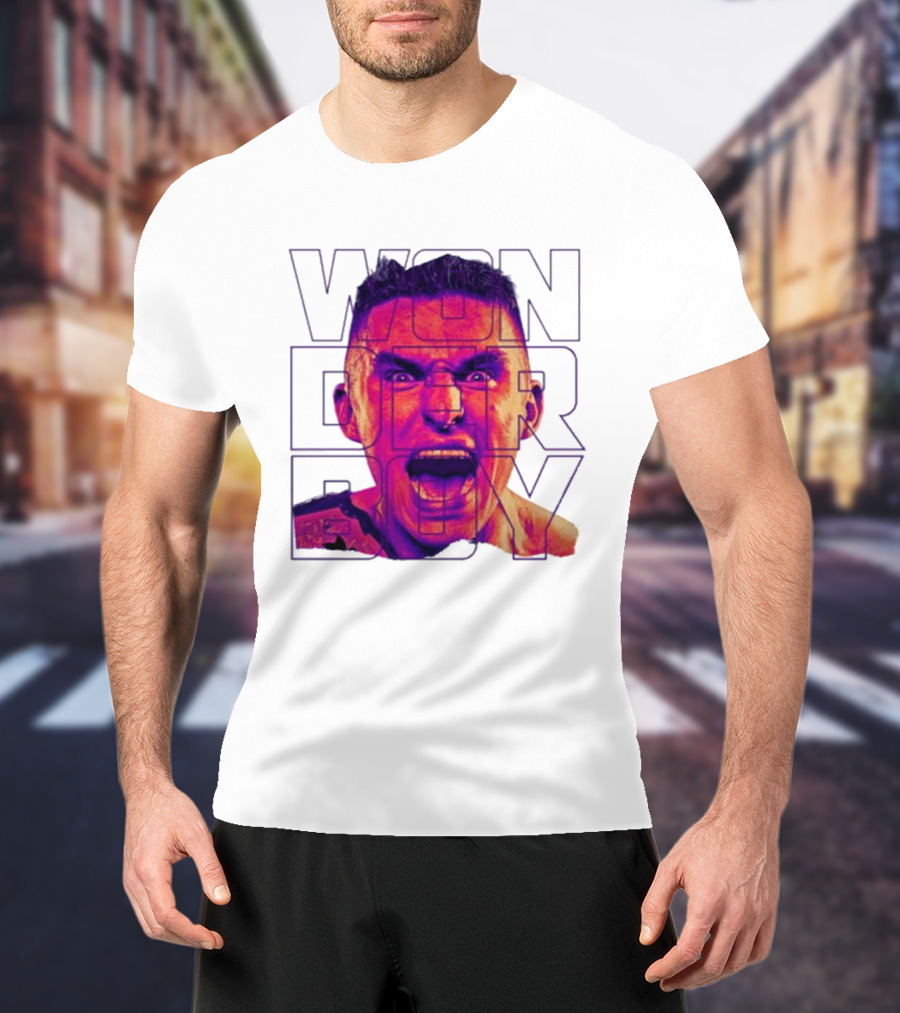 Wonderboy Brian Morris Deranged Bold Typography Expression T-Shirt