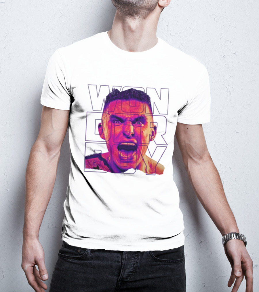 Wonderboy Brian Morris Deranged Bold Typography Expression T-Shirt
