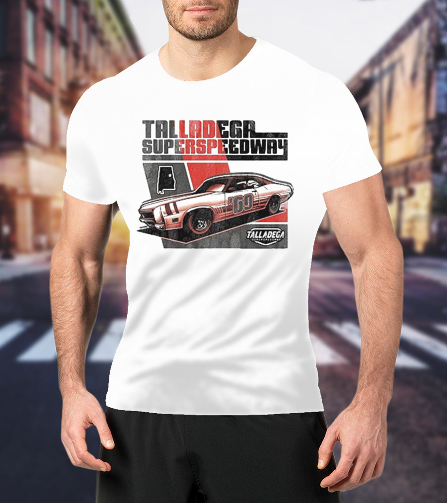 Talladega Superspeedway 69 Retro Racecar Design T-Shirt