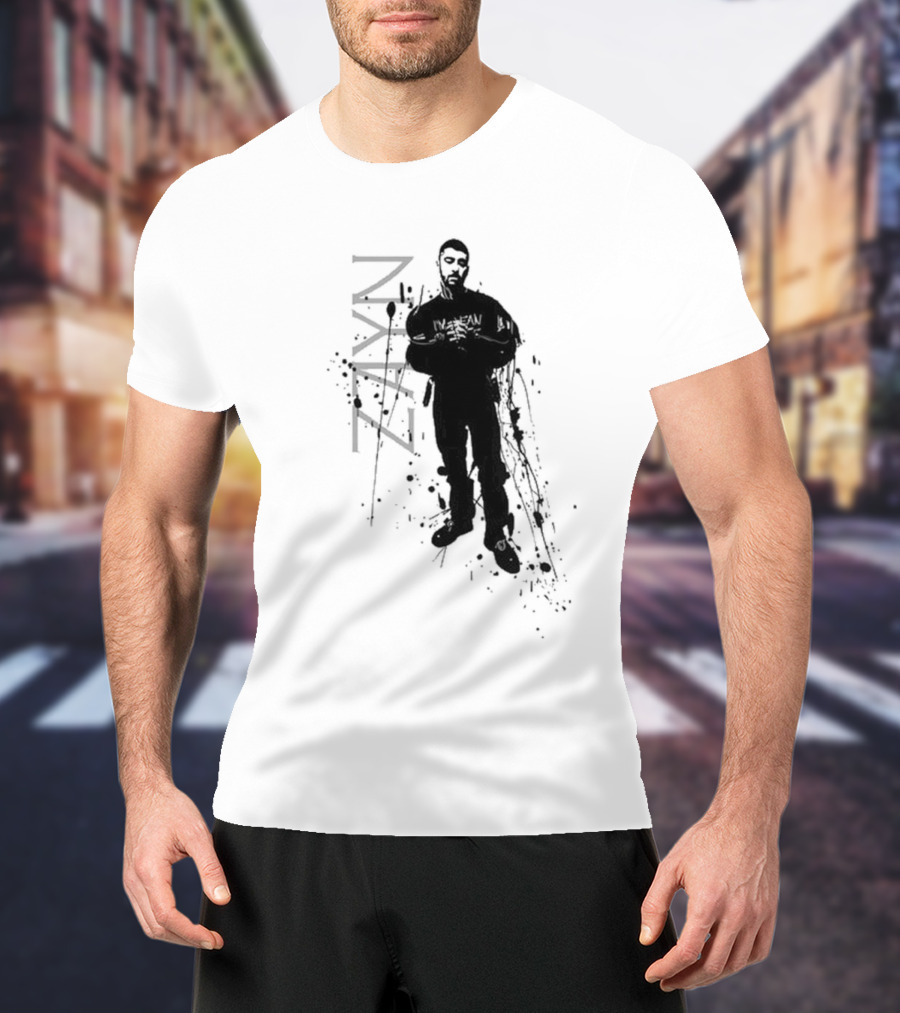 Zayn Splatter Style With Splash Silhouette And Name T-Shirt