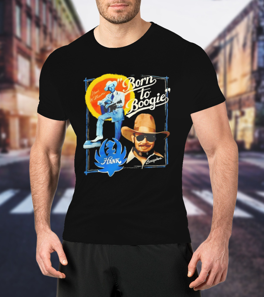 Hank Williams Bocephus Born To Boogie Music Legends T-Shirt