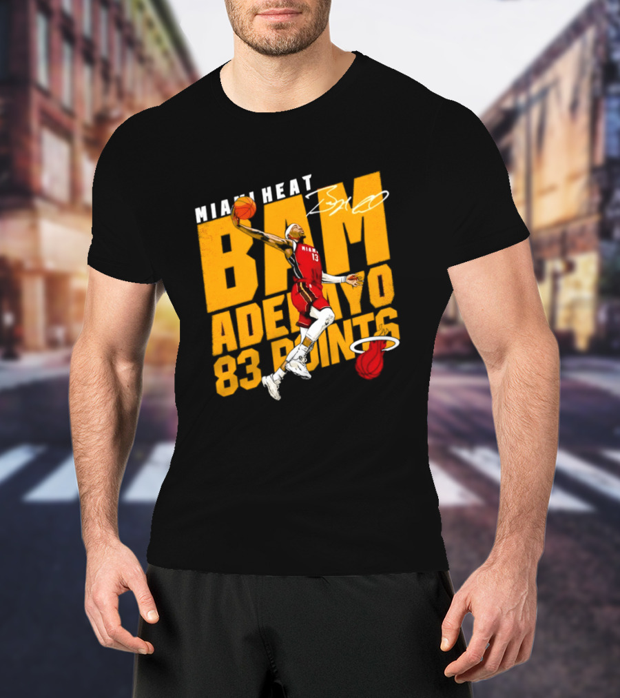Miami Heat Bam Adebayo 83 Points Basketball Dunk T-Shirt