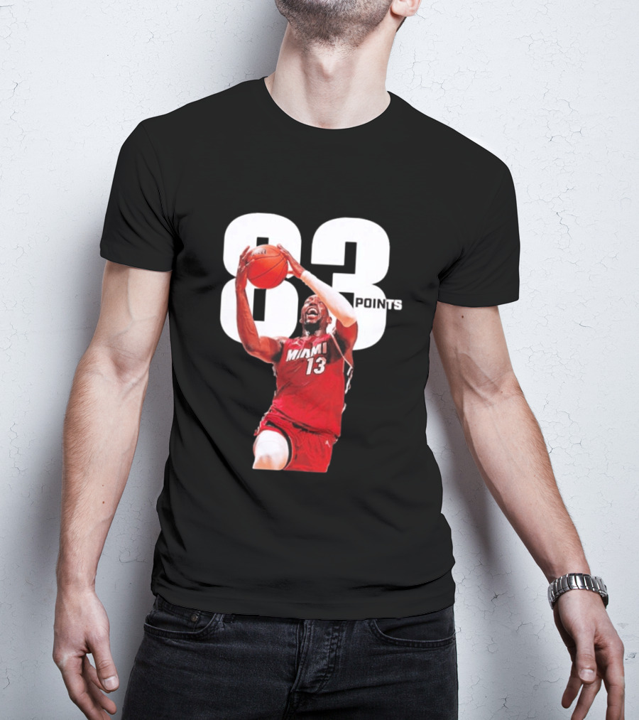 Bam Adebayo Miami 13 Scores 83 Points Passing Kobe Bryant's Single Game Record T-Shirt