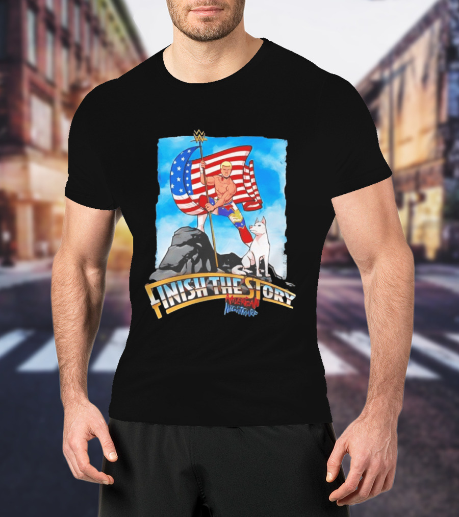 Cody Rhodes Finish The Story American Nightmare WWE Flag T-Shirt