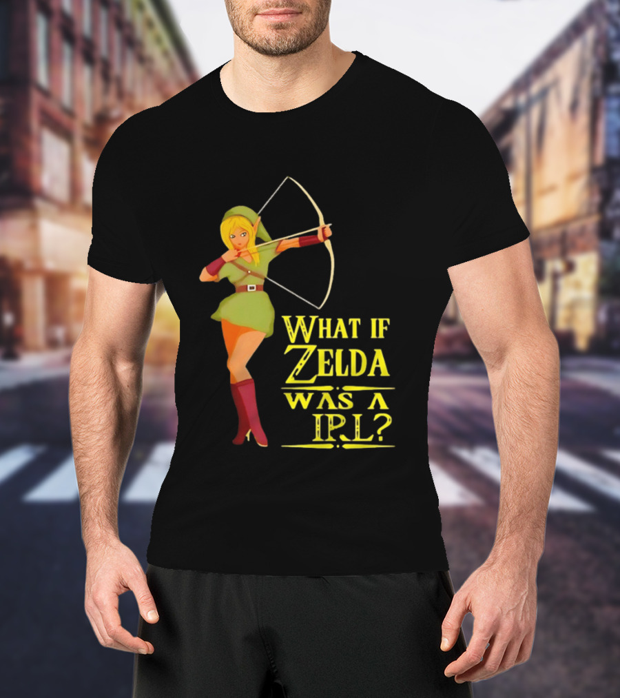 What If Zelda Was A Girl Female Elf Holding A Bow T-Shirt