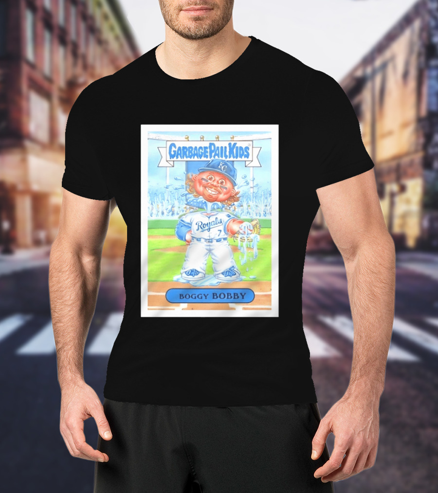 Garbage Pail Kids Boggy Bobby Royals KC Baseball Card T-Shirt