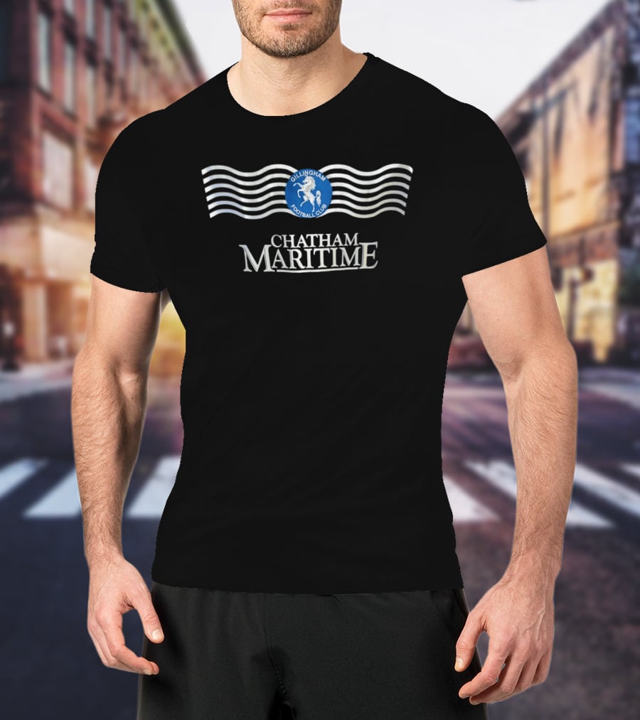 Gillingham Football Club Chatham Maritime Waves T-Shirt