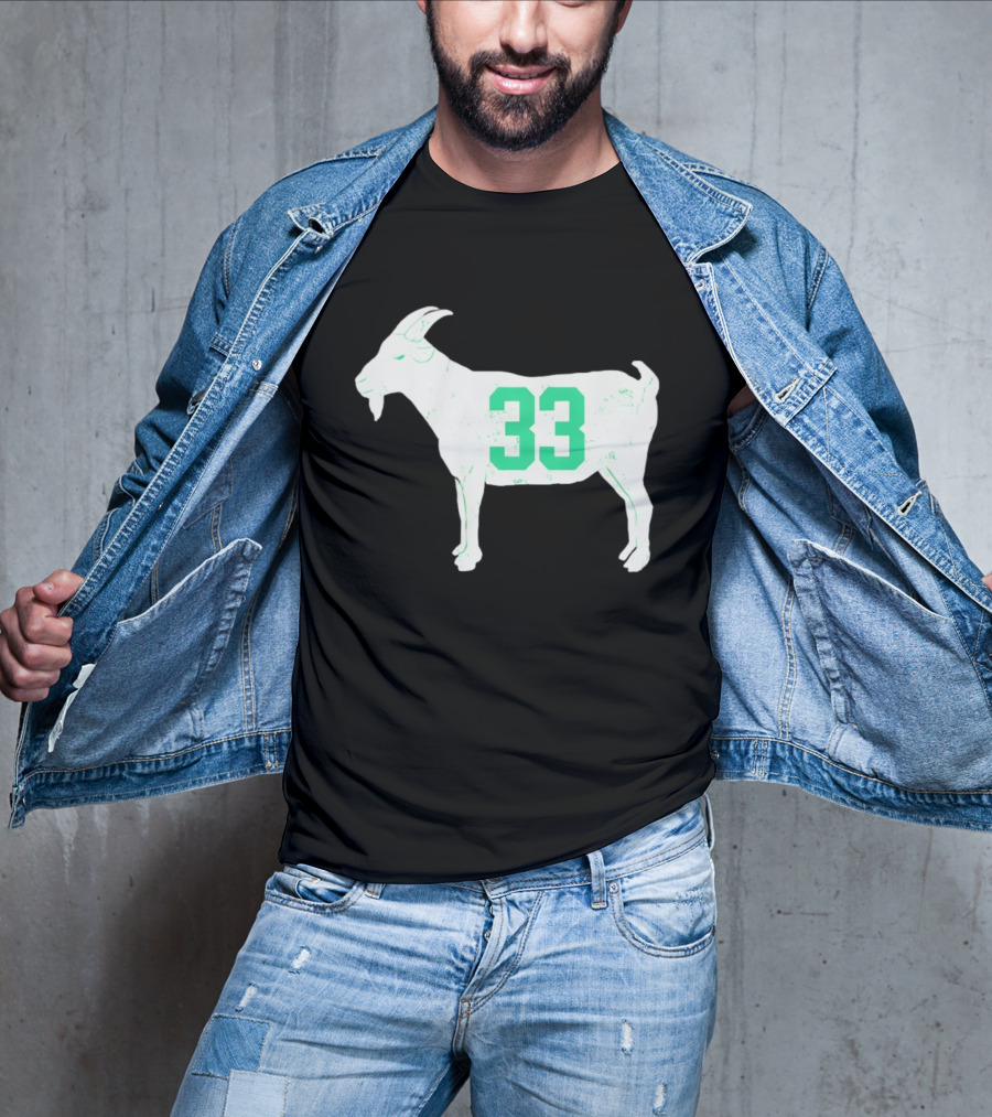 Larry Bird Goat 33 Boston Celtics St Patrick's Day Basketball T-Shirt