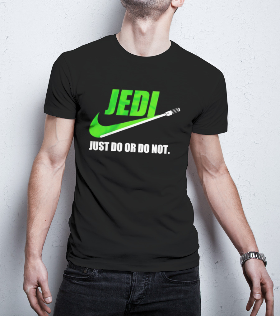 Jedi Just Do Or Do Not Lightsaber Swoosh T-Shirt
