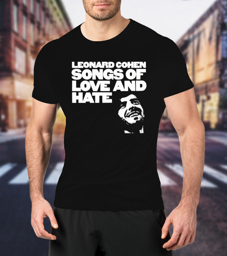 Leonard Cohen Songs Of Love And Hate Smiling T-Shirt