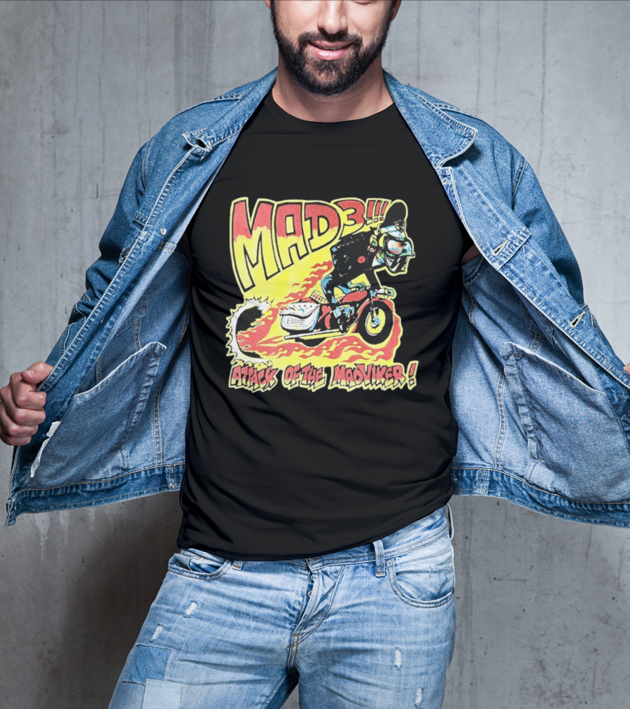MAD 3 Attack Of The Mad Viker Eddie Biker Flame T-Shirt