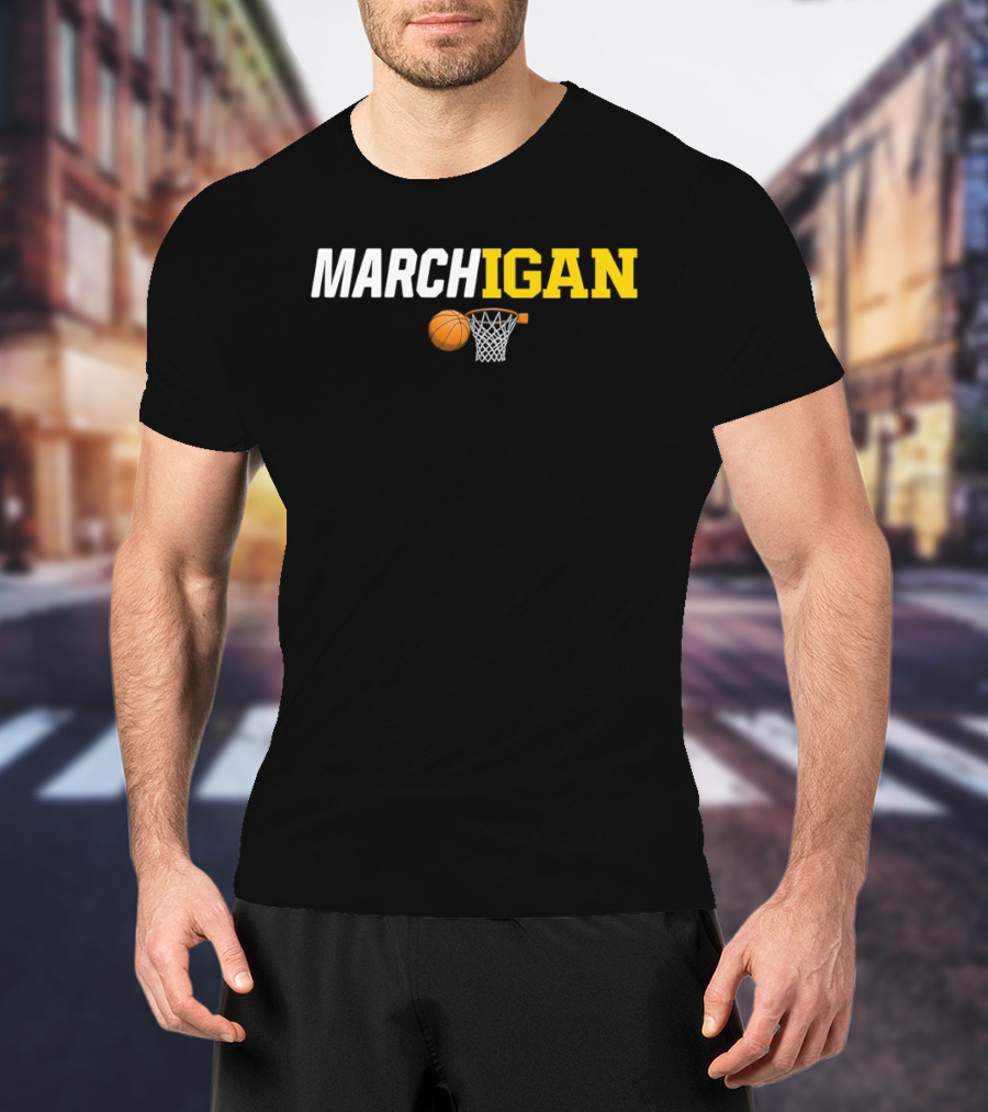 Marchigan Basketball Michigan Wolverines March Madness T-Shirt